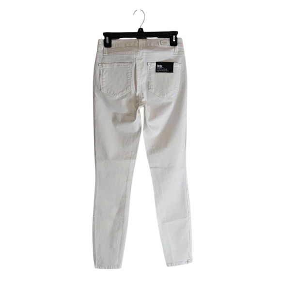 Paige Hoxton Ankle High Rise Ankle White Skinny Jeans 26 NWT - Picture 2 of 8